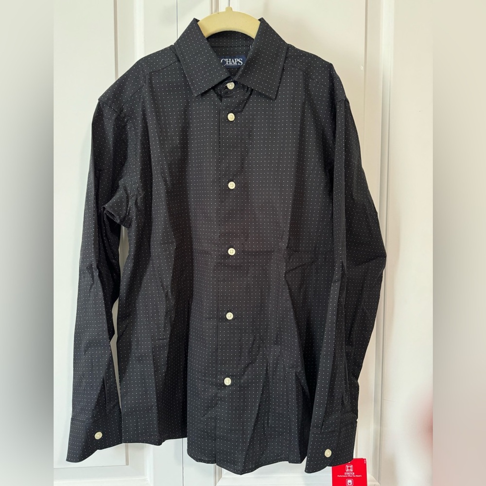 NWT Boys M (10/12) Chaps button down shirt